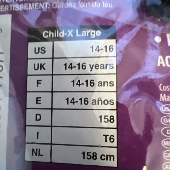 Spellbound Witch Halloween Costume Child XL 12-14, 7 PCs: Dress, Hat, Socks, .. - Picture 14 of 15